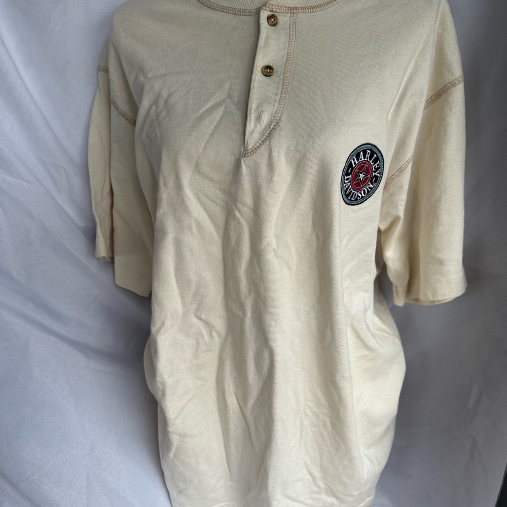 Harley DavidsonApparel Men's Cream Shirt made in USA